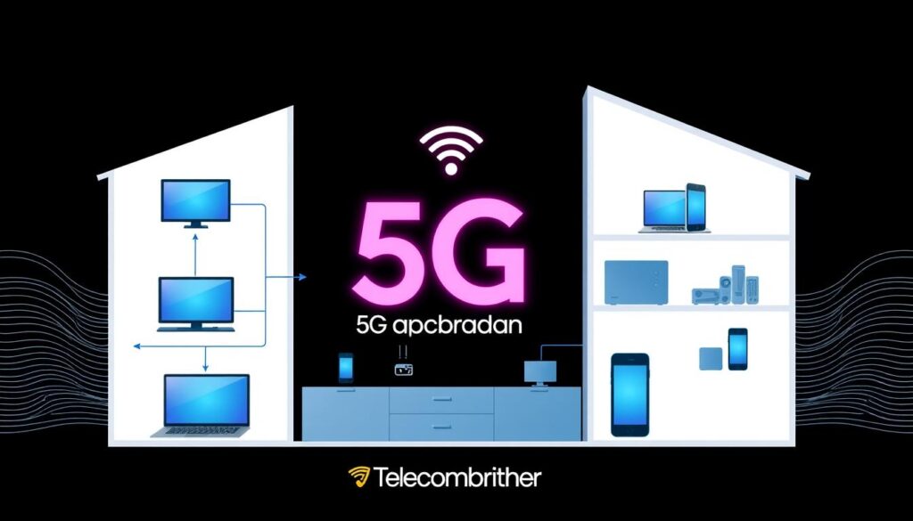 5G家居寬頻技術示意圖