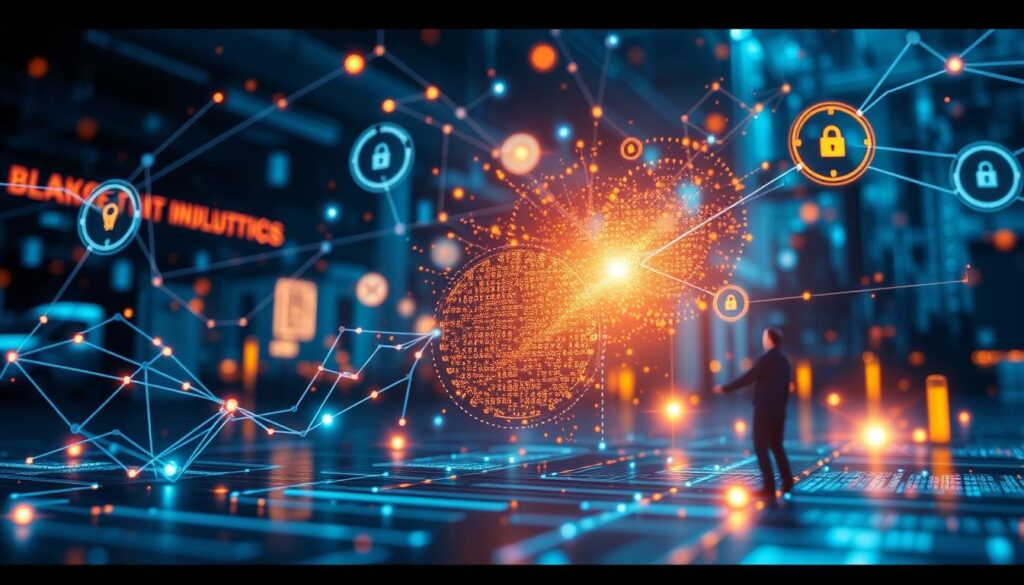 生成一張區塊鏈技術應用的圖片