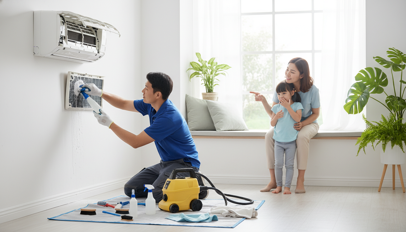 家有氣喘病人的冷氣清洗 重要性與搭配醫師建議的洗冷氣 頻率